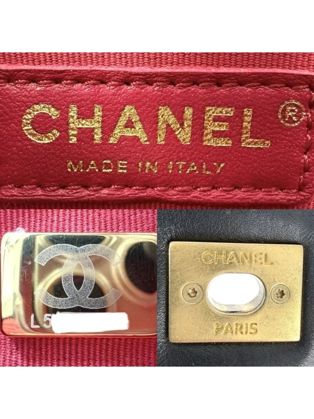 Chanel 2-Way Quilted Handbag Chain Shoulder Bag Crossbody CC Logo Lambskin Black